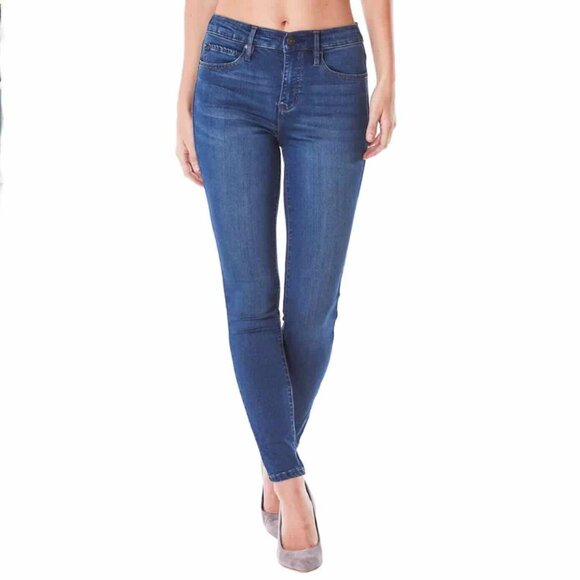 Nicole Miller Womens Blue Wash 5 Pocket Stretch SOHO High Rise Skinny Jeans Sz 4 - Picture 1 of 12